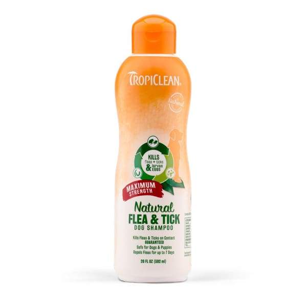 TropiClean [15% OFF] Tropiclean Natural Flea & Tick Dog Maximum Strength Shampoo 20oz Grooming & Hygiene