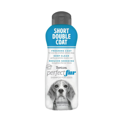 TropiClean [LAUNCH PROMOTION 31% OFF] Tropiclean PerfectFur Short Double Coat Dog Shampoo 16oz Grooming & Hygiene