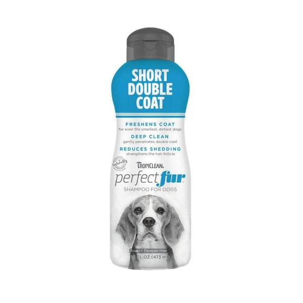 TropiClean [LAUNCH PROMOTION 31% OFF] Tropiclean PerfectFur Short Double Coat Dog Shampoo 16oz Grooming & Hygiene