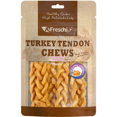 Afreschi [BUY 2 GET 1 FREE] Afreschi Turkey Tendon Braided Stick Dog Chew 130g / 6pcs (EXP 05/22) Dog Food & Treats