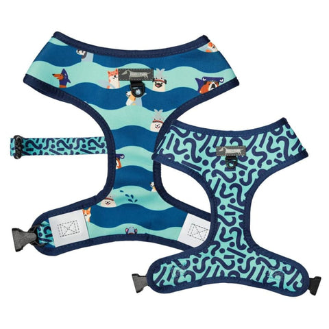 Moo + Twig [15% OFF] Moo + Twig Bark Shark Reversible Dog Harness (4 Sizes) Dog Accessories