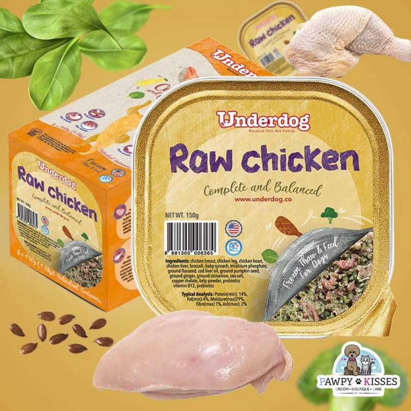 Underdog [UP TO $5 OFF COUPON] Underdog Raw Chicken Fresh Frozen Dog Food 1.2kg Dog Food & Treats