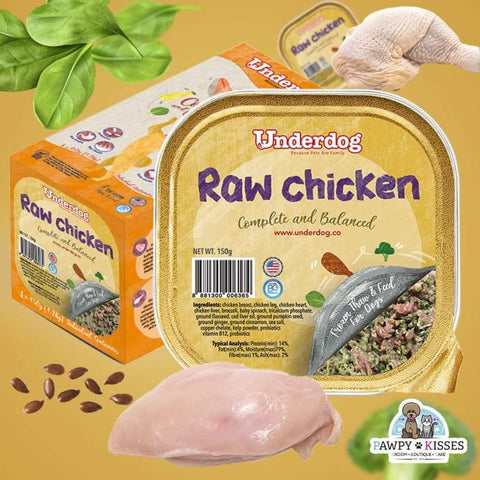 Underdog [UP TO $5 OFF COUPON] Underdog Raw Chicken Fresh Frozen Dog Food 1.2kg Dog Food & Treats