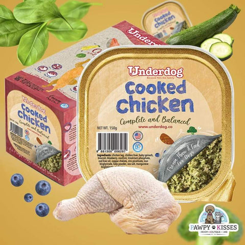 Underdog [I FEED FRESH! UP TO $7.50 OFF] Underdog Cooked Chicken Fresh Frozen Dog Food 1.2kg General