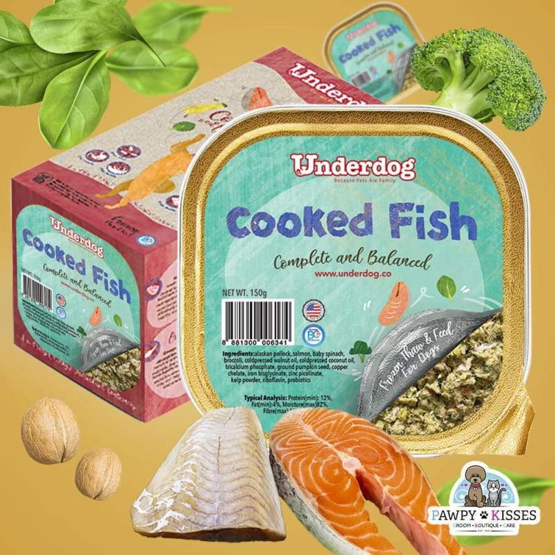 Underdog [I FEED FRESH! UP TO $7.50 OFF] Underdog Cooked Fish (Alaskan Pollock & Salmon) Fresh Frozen Dog Food 1.2kg Dog Food & Treats