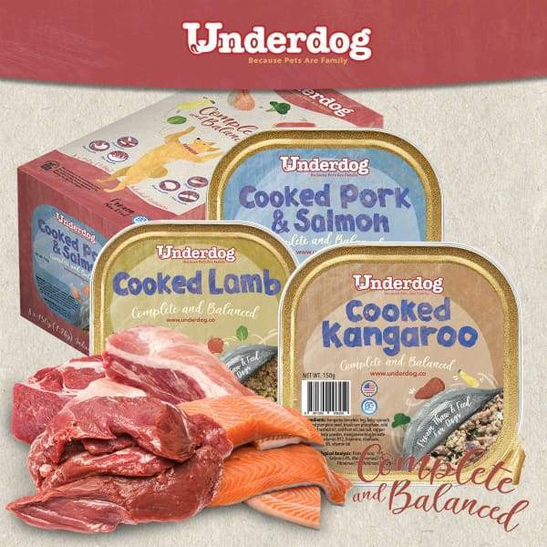 Underdog [10% OFF + $18 TREATS*] Underdog Cooked Fresh Frozen Dog Food 1.2kg Dog Food & Treats