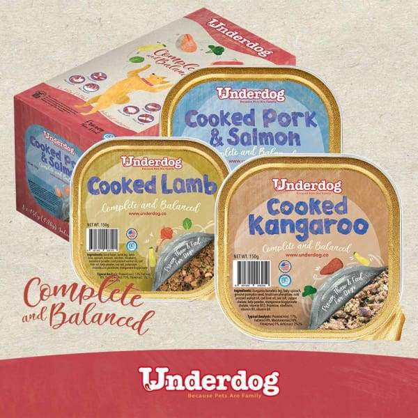 Underdog [10% OFF + $18 TREATS*] Underdog Cooked Fresh Frozen Dog Food 1.2kg Dog Food & Treats