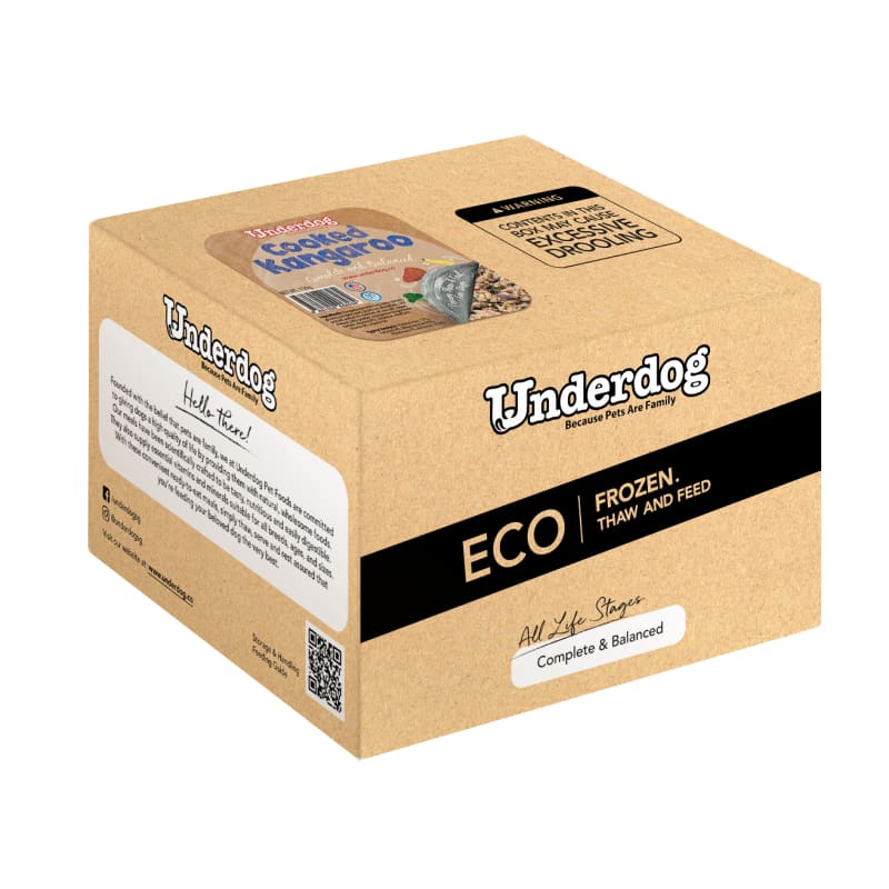 Underdog Underdog Cooked Kangaroo Fresh Frozen Dog Food 3kg Dog Food & Treats
