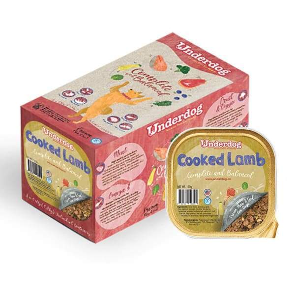 Underdog [10% OFF + $18 TREATS*] Underdog Cooked Lamb Fresh Frozen Dog Food 1.2kg Dog Food & Treats