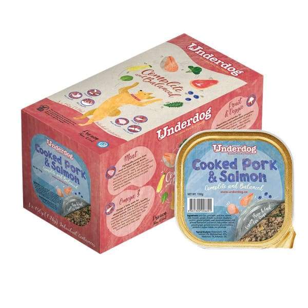 Underdog [10% OFF + $18 TREATS*] Underdog Cooked Pork & Salmon Fresh Frozen Dog Food 1.2kg Dog Food & Treats