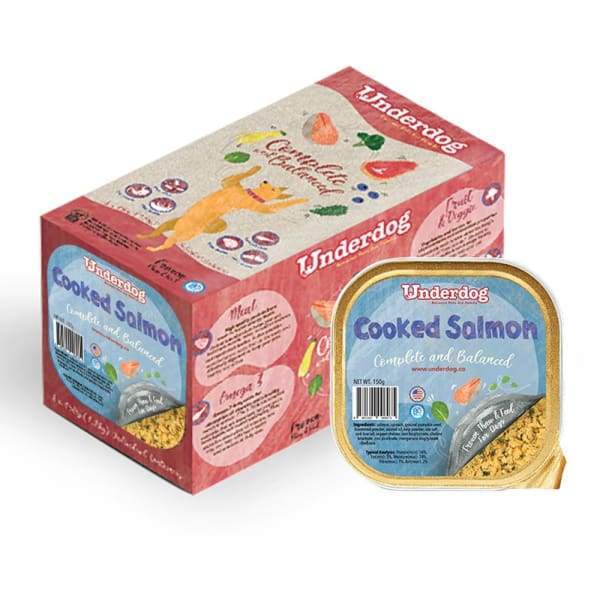 Underdog [10% OFF + $18 TREATS*] Underdog Cooked Salmon Fresh Frozen Dog Food 1.2kg Dog Food & Treats