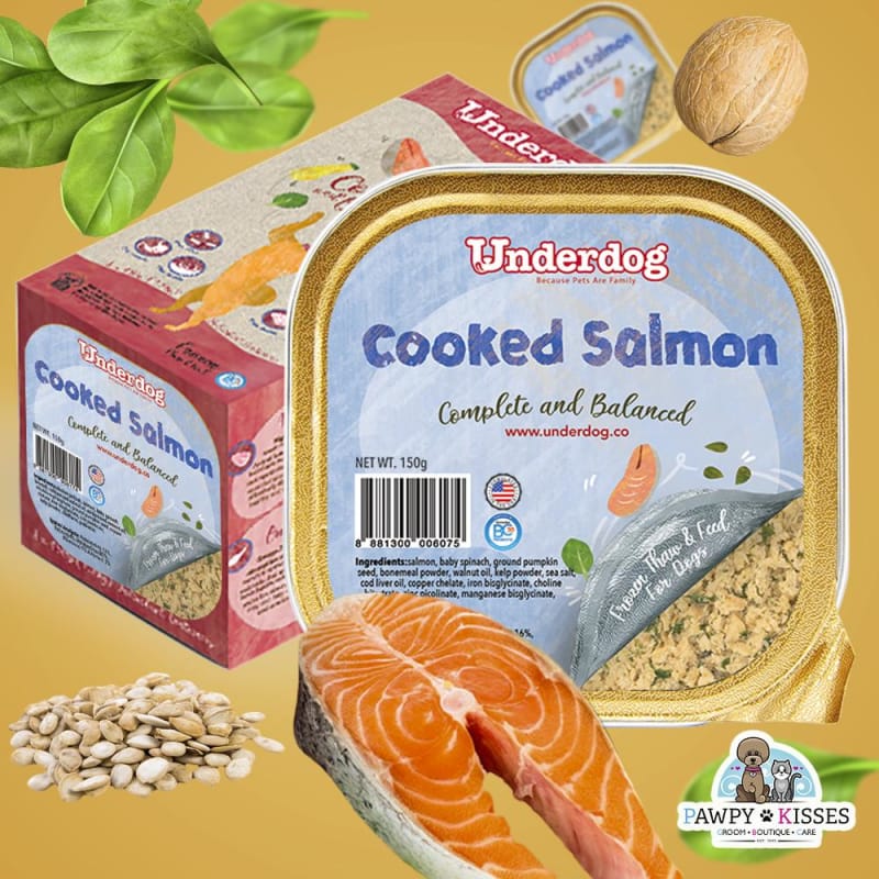 Underdog [I FEED FRESH! UP TO $7.50 OFF] Underdog Cooked Salmon Fresh Frozen Dog Food 1.2kg Dog Food & Treats