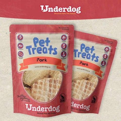 Underdog Underdog Pork Air Dried Dog Treats 80g Dog Food & Treats