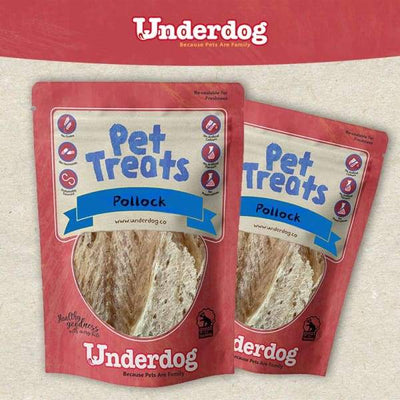 Underdog Underdog Pollock Air Dried Dog Treats 80g Dog Food & Treats