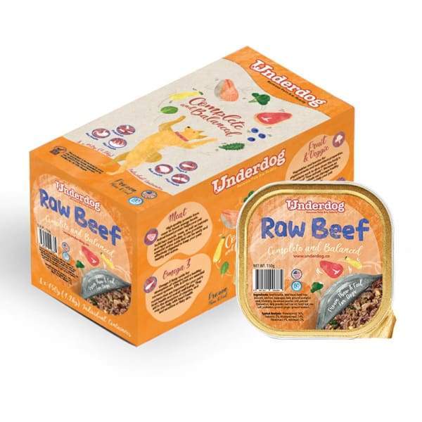 Underdog [10% OFF + $18 TREATS*] Underdog Raw Beef Fresh Frozen Dog Food 1.2kg Dog Food & Treats