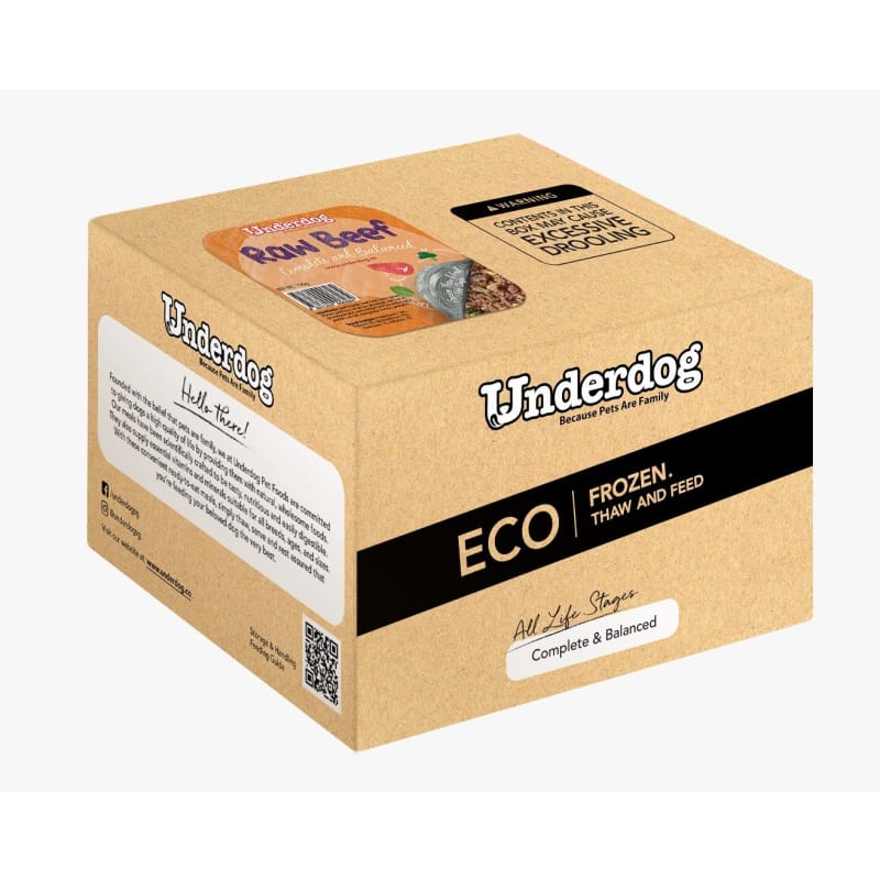 Underdog [UP TO $5 OFF COUPON] Underdog Raw Beef Fresh Frozen Dog Food 1.2kg / 3kg Dog Food & Treats