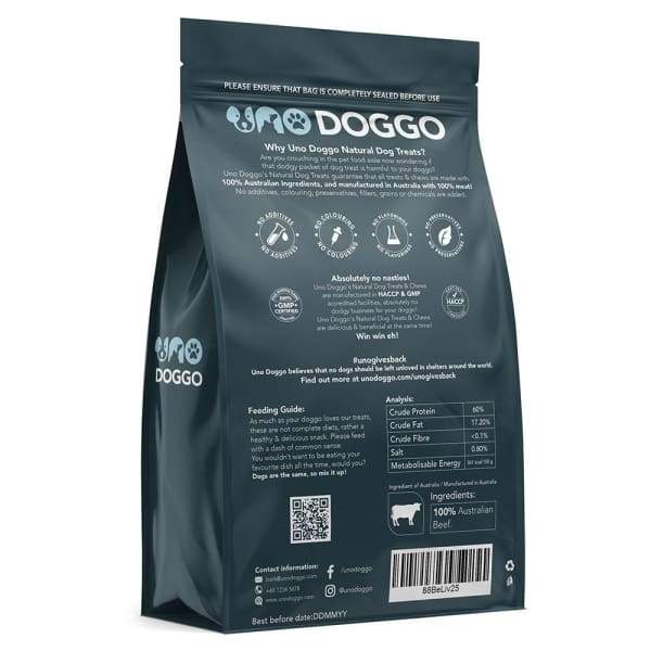 Uno Doggo [25% OFF BUY 1 GET 1 FREE] Uno Doggo Natural Beef Liver Air Dried Dog Treats 250g [EXP OCT 2020] Dog Food & Treats