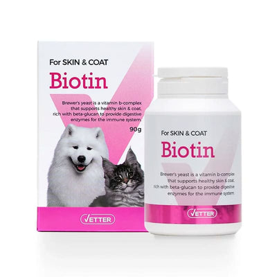 Vetter [UP TO 44% OFF] Vetter Biotin Supplements for Dogs & Cats 90g Dog Healthcare