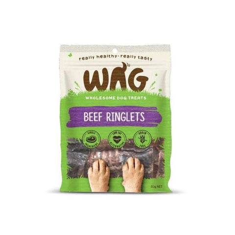 WAG [$14.90 OFF*] WAG Beef Ringlets Air-Dried Dog Treats 50g Dog Food & Treats