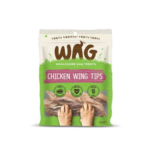 WAG [$14.90 OFF*] WAG Chicken Wing Tips Air-Dried Dog Treats 50g Dog Food & Treats