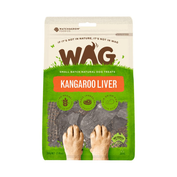 WAG WAG Kangaroo Liver Air-Dried Dog Treats 200g Dog Food & Treats