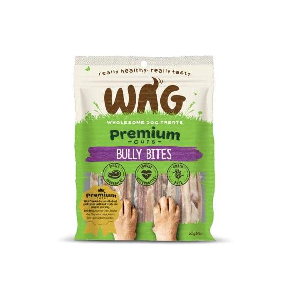 WAG [$19.90 OFF*] WAG Premium Bully Bites Air Dried Dog Treats 50g Dog Food & Treats