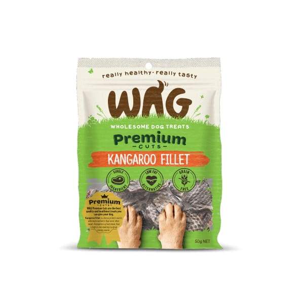 WAG [$19.90 OFF*] WAG Premium Kangaroo Fillet Air Dried Dog Treats 50g Dog Food & Treats