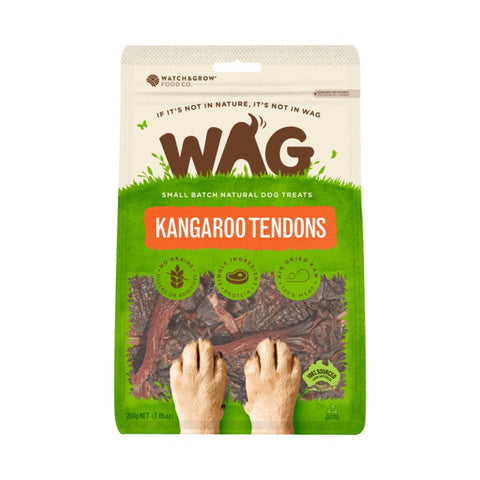 WAG WAG Kangaroo Tendons Air Dried Dog Treats 200g Dog Food & Treats