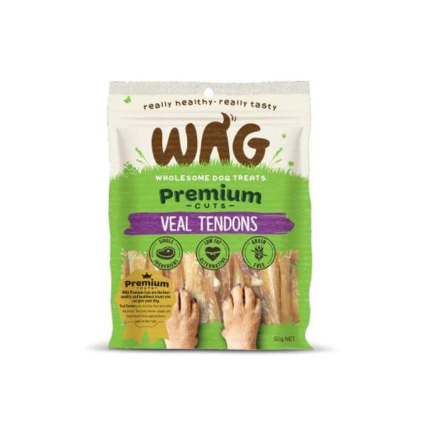 WAG [$19.90 OFF*] WAG Premium Veal Tendons Air Dried Dog Treats 50g Dog Food & Treats