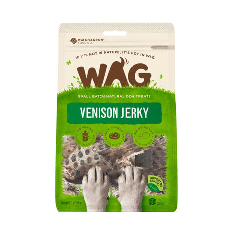 WAG WAG Venison Jerky Air Dried Dog Treats 200g Dog Food & Treats