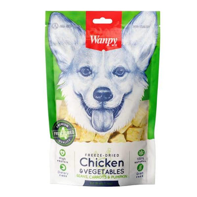 Wanpy [SPECIAL 5 for $19] Wanpy Chicken & Vegetables Freeze Dried Dog Treats 40g Dog Food & Treats