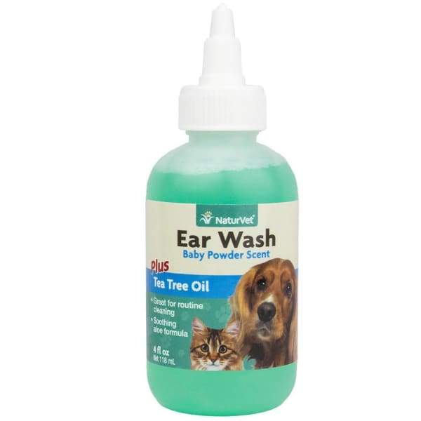 NaturVet NaturVet Ear Wash With Tea Tree Oil 4oz Dog Healthcare
