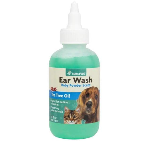NaturVet NaturVet Ear Wash With Tea Tree Oil 4oz Dog Healthcare