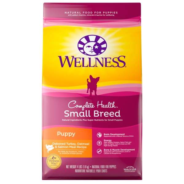Wellness [20% OFF] Wellness Complete Health Small Breed Puppy Dry Dog Food 4lb Dog Food & Treats