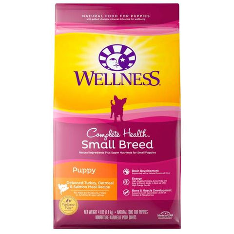 Wellness [20% OFF] Wellness Complete Health Small Breed Puppy Dry Dog Food 4lb Dog Food & Treats