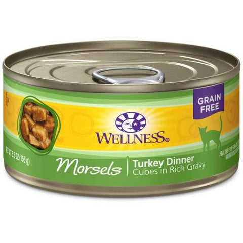 Wellness Wellness Complete Health Morsels Cubed Turkey Dinner Canned Cat Food 156g Cat Food & Treats