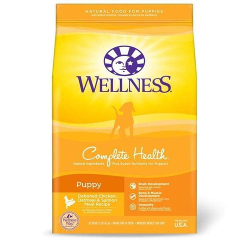 Wellness Wellness Complete Health Puppy Chicken Oatmeal & Salmon Dry Dog Food Dog Food & Treats