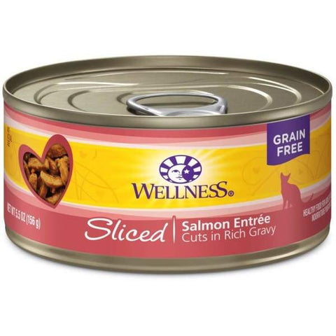 Wellness Wellness Complete Health Sliced Salmon Entree Canned Cat Food 156g Cat Food & Treats