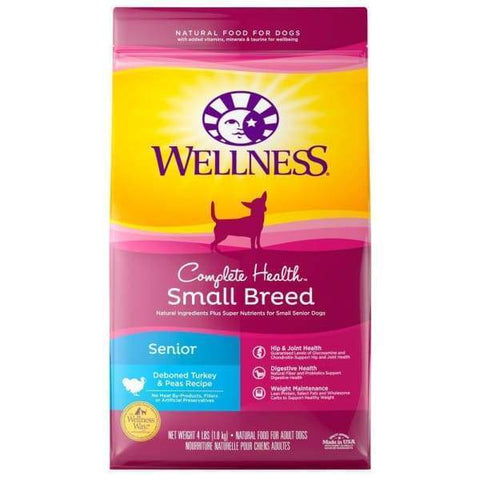Wellness Wellness Complete Health Small Breed Turkey & Peas Senior Dry Dog Food 4lb Dog Food & Treats