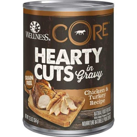 Wellness [20% OFF*] Wellness CORE Grain-Free Hearty Cuts In Gravy Chicken & Turkey Canned Dog Food 354g Dog Food & Treats
