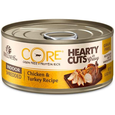 Wellness [20% OFF*] Wellness CORE Hearty Cuts Indoor Shredded Chicken & Turkey Canned Cat Food 156g Cat Food & Treats