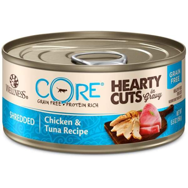 Wellness [20% OFF] Wellness CORE Hearty Cuts Shredded Chicken & Tuna Canned Cat Food 156g Cat Food & Treats