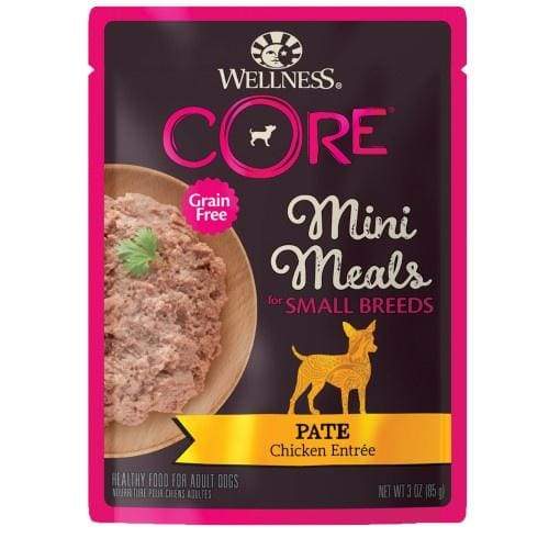 Wellness [Buy 4 with $3.60 OFF] Wellness Core Mini Meals Pâté Chicken Pouch Food for Small Breed Dogs 3oz Dog Food & Treats