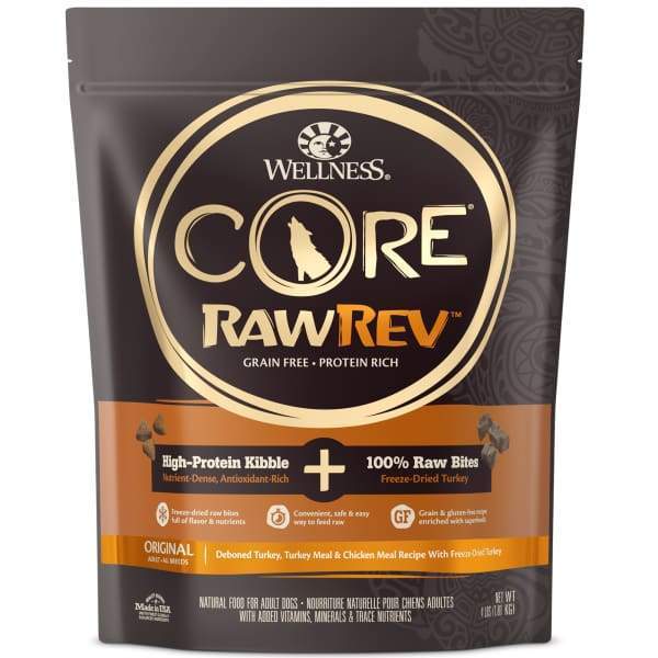 Wellness [20% OFF + FREE FOOD*] Wellness CORE RawRev Original + 100% Raw Turkey Dry Dog Food Dog Food & Treats
