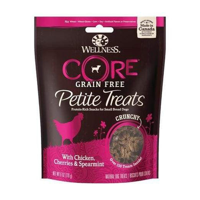 Wellness Wellness CORE Petite Treats Crunchy Mini Bites Chicken Cherries & Spearmint Dog Treats 170g Dog Food & Treats