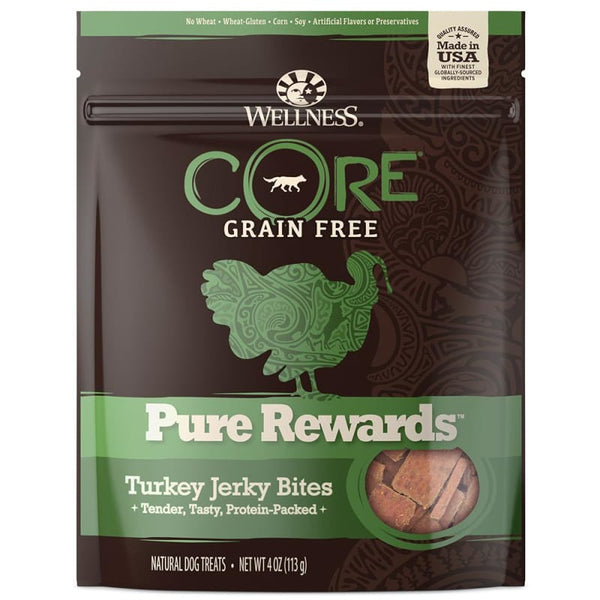 Wellness [20% OFF] Wellness Core Pure Rewards Turkey Jerky Bites Dog Treats 4oz Dog Food & Treats