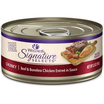 Wellness [20% OFF] Wellness CORE Signature Selects Chunky Beef & Chicken Canned Cat Food 5.3oz Cat Food & Treats