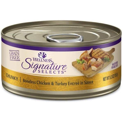 Wellness [20% OFF*] Wellness CORE Signature Selects Chunky Chicken & Turkey Canned Cat Food 5.3oz Cat Food & Treats