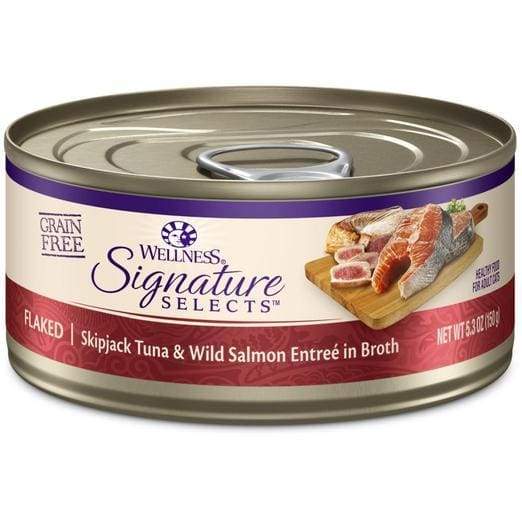 Wellness [20% OFF] Wellness CORE Signature Selects Flaked Skipjack Tuna & Salmon Canned Cat Food 5.3oz Cat Food & Treats