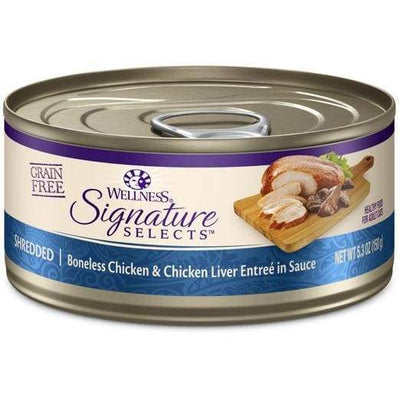 Wellness [20% OFF*] Wellness CORE Signature Selects Shredded Chicken & Chicken Liver Canned Cat Food 5.3oz Cat Food & Treats